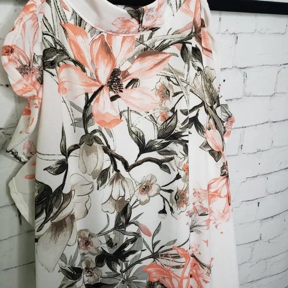 NWT Small Pink Lily Small Peach Love Floral Dress Boutique Wedding Guest Flowers - Picture 2 of 6